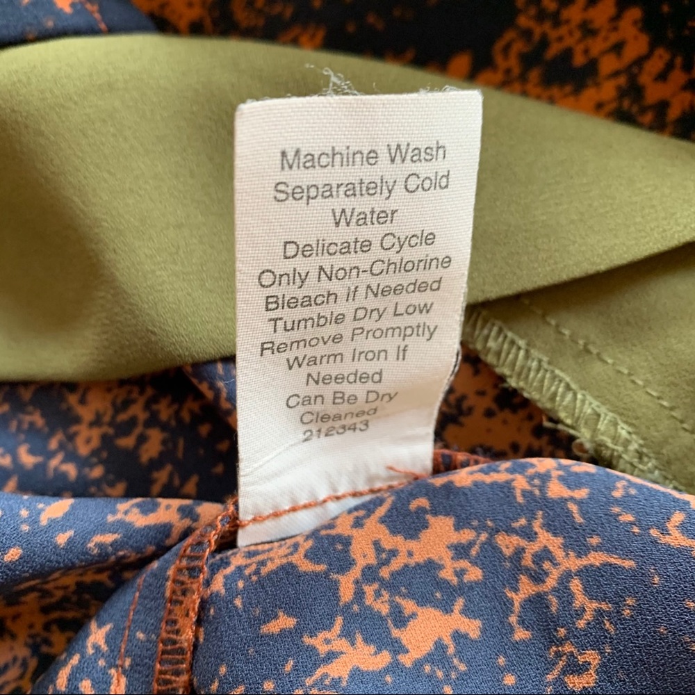 CAbi Orange & Blue Python Patterned Blouse - Picture 10 of 12